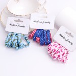 6PCS/Pack New Korean Cotton Print Hair Ropes Leopard High Elastic Headband Elegance Hair Bands For Women Girls Hair Accessories