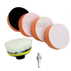 6pcs 75mm 3" High Gross Polishing Buffing Pad Kit for Car Polisher Buffer