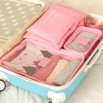 6pcs In One Set travel Bag Cosmetic Toiletry Makeup Bags And Cases Kosmetiktasche Organisateur De Sac A Main Organizador Bolso