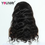 7A Full Lace Human Hair Wigs Peruvian Virgin Body Wave Lace Front Human Hair Wigs For Black Women 250% Density Front Lace Wigs