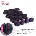 7A Unprocessed Brazilian Virgin Hair Body Wave with Closure Ms Cat 4 bundles with Lace Closure Brazillian Human Hair Queen Hair