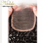 7a Peruvian Virgin Hair With Closure 4*4 Free/MID/3 Part Peruvian Hair Lace Closure Peruvian Curly Virgin Hair Human Hair Weave