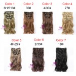 7pcs/set Clip In Hair Extension 22inch Long Curly Wavy Fake Hair Pieces 16 Clip In False Hair Extensions Cheap Hairpiece B40