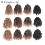 8-12inch Crochet Hair Extensions Curly Synthetic Braiding Hair Twist Crochet Braids 