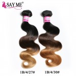 8A Brazilian Virgin Hair Body Wave Ombre Brazilian Hair 3 Bundles Brazilian Body Wave Human Hair Weave Bundles SAY ME HAIR