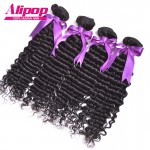 8A Brazilian Virgin Hair Deep Wave 4 bundles Brazilian Deep Wave Brazilian Hair Weave Bundles Remy Human Hair Bundles Thick ends
