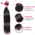 8A Brazilian Virgin Hair Straight 3 Bundles Straight Human Hair extensions Brazilian Straight Hair Brazilian Hair Weave bundles