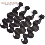 8A Grade Virgin Unprocessed Human Hair Malaysian Body Wave 4 Bundles Malaysian Virgin Hair Cheap Bundles ACE Goddess Hair 