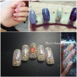 8pcs/pack New Transparent Nail Foils Starry Sky Glitter Nail Art Transfer  Sticker Paper (4cmX120cm each piece)
