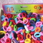 90Pcs Fashion Women Girl Elastic Rope Ring Different Color Hairband Christmas Party Solid Ponytail Holder Hair Rope 2016 New Hot