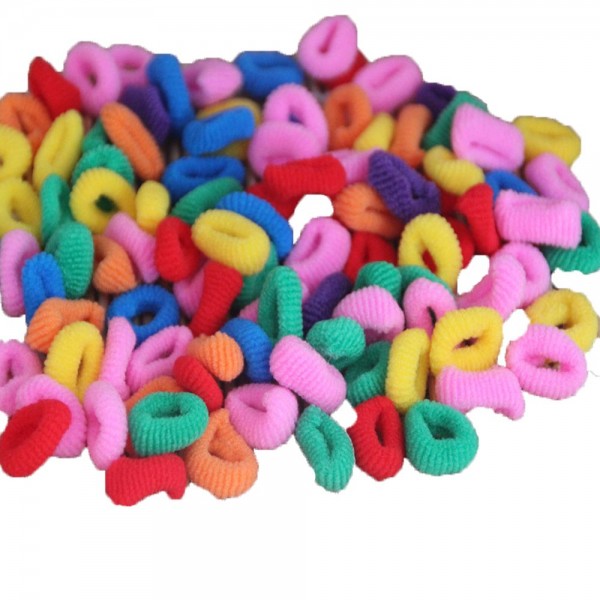 90Pcs Fashion Women Girl Elastic Rope Ring Different Color Hairband Christmas Party Solid Ponytail Holder Hair Rope 2016 New Hot