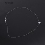 925 Sterling Silver Dazzling Zircon Necklace And Invisible Transparent Fishing Line Simple Pendant 38-40cm Personality Jewelry
