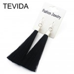 925 Sterling Silver Earrings Long Silk Tassel Earrings Drop Stardust Earrings for Women and Girl