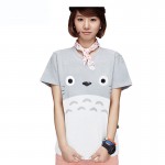 95% Cotton 5% Spandex Harajuku Print Totoro T Shirt Women Tshirt 2017 Summer Short Sleeve T-shirt Female Graphic Tee Shirt Femme