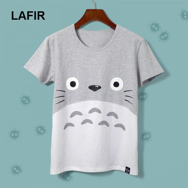 95% Cotton 5% Spandex Harajuku Print Totoro T Shirt Women Tshirt 2017 Summer Short Sleeve T-shirt Female Graphic Tee Shirt Femme