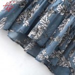 A16 2017 spring HG bohemian dress women flower printed long dress females straps on neck ruffles dress femme 