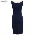 AAMIKAST 2017 Women Patchwork Bodycon Shift Wiggle Tunic Wear To Work Zipper Sheath Rockabilly Fitted Pencil Shift Dresses