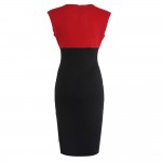 AAMIKAST New Fashion women dress Elegant V-neck Sleeveless Pencil Party Cocktail Body Women Dressescon
