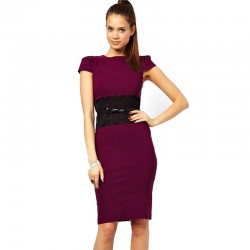 AAMIKAST Wholesale New Fashion 2017 Elegant Sleeve Cap Lace Sexy Party Evening Bodycon Women Dresses Free Shipping Size S M L XL