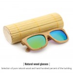 A.C 2017 New fashion Products Men Women Glass Bamboo Sunglasses au Retro Vintage Wood Lens Wooden Frame Handmade ZA03