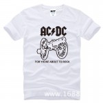 AC DC For Those About To Rock Men's T-Shirt T Shirt For Men 2015 New Short Sleeve Cotton Casual Top Tee Camisetas Masculina
