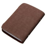 AEQUEEN 20 Bits Business ID Credit Card Holder Case Nubuck PU Leather Fold Men Cards Holders Slots Wallet Business Card Package