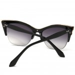 AEVOGUE Newest Half-Frame Cat Eye Sunglasses Women Summer Style Sun Glasses Brand Designer Gafas Oculos De Sol UV400 AE0266