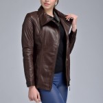 AIBIANOCEL Brand Guaranteed 100% Genuine Leather Jackets Women Spring Fashion Real Sheepskin Brown Long Leather Trench BY4
