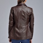 AIBIANOCEL Brand Guaranteed 100% Genuine Leather Jackets Women Spring Fashion Real Sheepskin Brown Long Leather Trench BY4