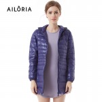 AILORIA 2017 Winter Long Spring Autumn Overcoat Women Ultra Light 90% White Duck Down Coat Jackets Duck Down Jacket For Women 