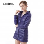 AILORIA 2017 Winter Long Spring Autumn Overcoat Women Ultra Light 90% White Duck Down Coat Jackets Duck Down Jacket For Women 