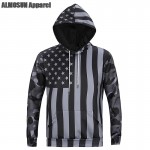 ALMOSUN Camouflage USA Flag Pocket 3D All Over Printed Hoodie Sweatshirt Hip Hop wear Jumper Hipster Men Women