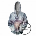 ALMOSUN Cartoon Character Kenny 3D All Over Printed Zippper Men Pockets Hoodies Hipster Casual Streetwear Jumper Unisex