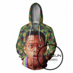 ALMOSUN Cartoon Character Kenny 3D All Over Printed Zippper Men Pockets Hoodies Hipster Casual Streetwear Jumper Unisex