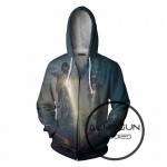 ALMOSUN Cartoon Character Kenny 3D All Over Printed Zippper Men Pockets Hoodies Hipster Casual Streetwear Jumper Unisex
