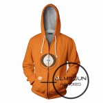 ALMOSUN Cartoon Character Kenny 3D All Over Printed Zippper Men Pockets Hoodies Hipster Casual Streetwear Jumper Unisex