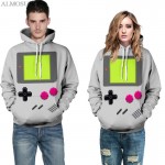 ALMOSUN Gameboy Harajuku Novelty Men Women Hoodies Sweatshirt 3D Print Sweat shirts Hooded Suit Clothing