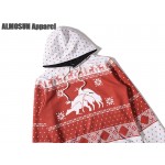 ALMOSUN Ugly Christmas Three Deers Pocket 3D All Over Printed Hoodie Sweatshirt Hip Hop Streetwear Jumper Hipster Unisex