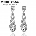 ANGELS EMBRACE Water Stud Earrings Rose Gold & Silver Color Jewelry E725