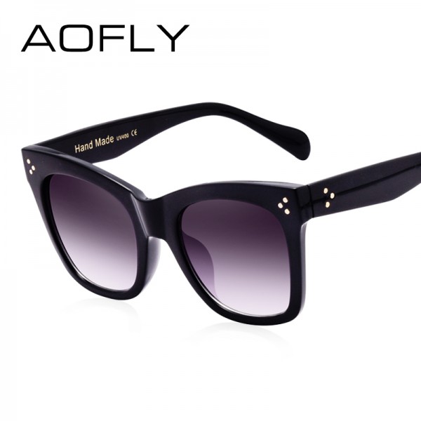 AOFLY 2017 Fashion Sunglasses Women Luxury Brand Designer Vintage Sun glasses Female Rivet Glasses Shadow Style Eyewear UV400