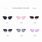 AOFLY Cat Eye Women Sunglasses Original Brand Design Reflective Coating Mirror Sunglasses Vintage  Sun Glasses With Case AF7965
