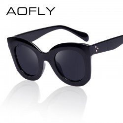 AOFLY Fashion Sunglasses Women Luxury Brand Designer Vintage Sun glasses Female Rivet Cat eye Glasses For Women Gafas Oculos