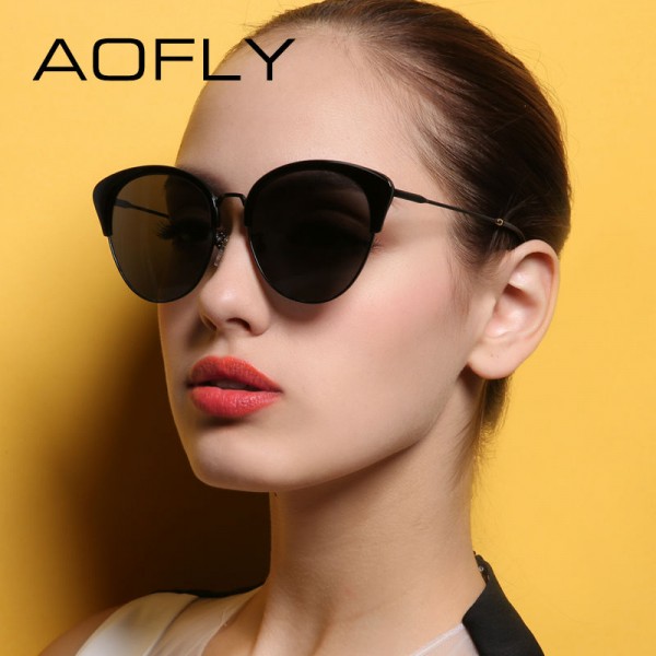 AOFLY Luxury Polarized Sunglasses Vintage Fashion Cat Eyes Sun glasses For Women Brand Designer gafas de sol Femenino AF79100
