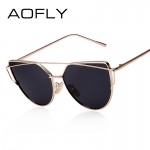 AOFLY Polarized Sunglasses Women Fashion Summer Style Sun glasses for Women Vintage Classic Brand Designer Twin-Beams Shades