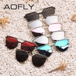 AOFLY Polarized Sunglasses Women Fashion Summer Style Sun glasses for Women Vintage Classic Brand Designer Twin-Beams Shades