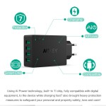 AUKEY Universal 4 Ports USB Charger Travel Wall Charger Adapter For iPhone7 Samsung S6 Smart Phones /PC/Mp3& USB Mobile Devices