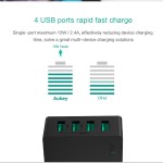 AUKEY Universal 4 Ports USB Charger Travel Wall Charger Adapter For iPhone7 Samsung S6 Smart Phones /PC/Mp3& USB Mobile Devices