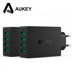 AUKEY Universal 4 Ports USB Charger Travel Wall Charger Adapter For iPhone7 Samsung S6 Smart Phones /PC/Mp3& USB Mobile Devices