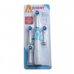 AZDENT Fashion Battery Operated Electric Toothbrush with 4 Brush Heads Oral Hygiene Health Products No Rechargeable Tooth Brush
