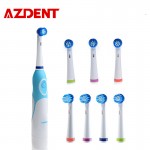 AZdent Hot Sell Battery Operated Electric Toothbrush with 4 Brush Heads and 4 another brushes head Oral Hygiene Health Products